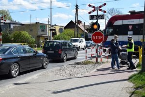 Policjanci w czasie działań „Twoja bezpieczna WuKaDka”