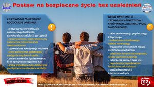 zdjęcie z siedzącą grupą nastolatków i zasady bezpieczeństwa