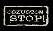 plansza z napisem oszustom stop