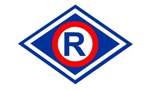 naszywka symbol wydziału ruchu drogowego- litera R