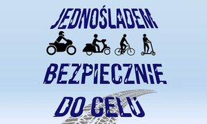 Plansza z nazwą akcji i różnymi jednośladami