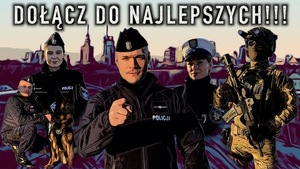 Grupa policjantów różnych służb