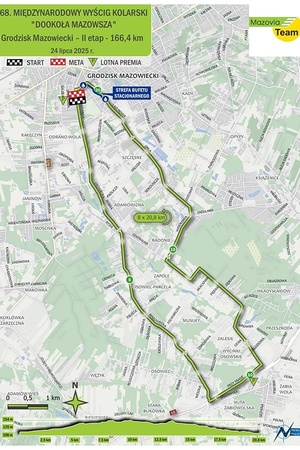 Mapa przejazdu uczestników wyścigu