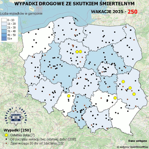 mapa Polski z nazwą działań