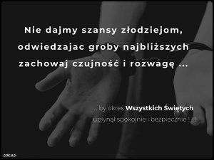 plansza z rękoma w kajdankach i ostrzeżeniem