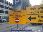 Znaki drogowe ze zmianami w ruchu