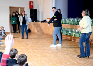 Burmistrz podczas zajęć