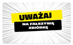 Plansza z napisem Uważaj na fałszywe zbiórki