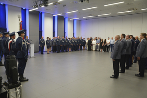 Policjanci i uczestnicy Święta Policji w Mediatece