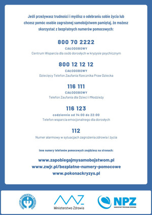 plansza z numerami pomocowymi
